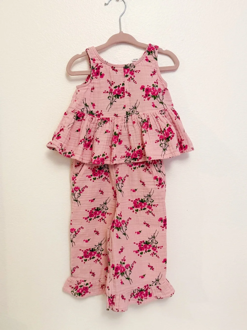 GAP Baby Pink Floral Romper Set